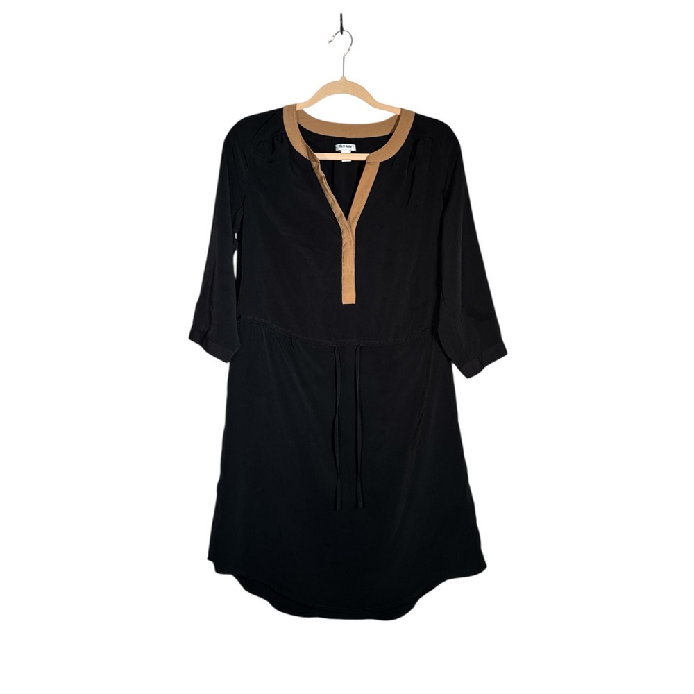 Old Navy Women's Size Small Dress Black‎ With Brown EUC Lightweight
